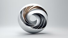 3D Torus In White Background, Computer Generated Abstract Background, 3D Render Illustration