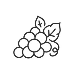 Grapes, linear icon. Line with editable stroke