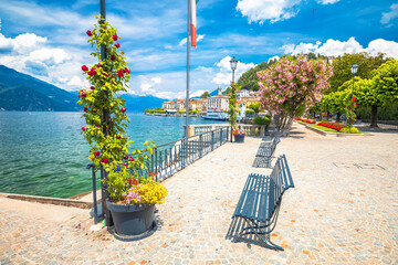 Wall Mural - Town of Bellagio Lungolago Europa lakefront walkway view