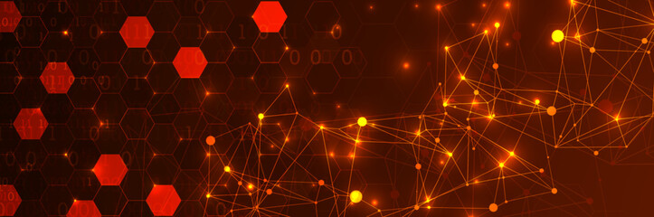 Technology background. Big data concept. Binary computer code. Hand drawn vector illustration.