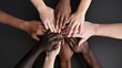 © Zahid - All hands together, united diversity or multi-cultural partnership in a group