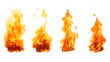 © venusvi - Realistic flames in various shapes Hot torch isolated on transparent background. PNG file.