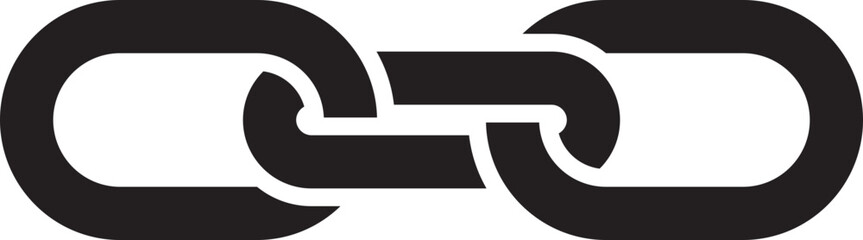 Poster - Chain link icon. Connection sign vector illustration. Linked interface design.