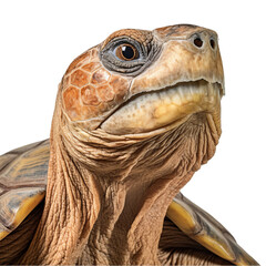 Wall Mural - Close Up of Turtle on White Background on a transparent background PNG