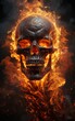 skull on fire
