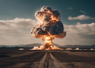 Wall Mural - the atomic bomb explosion moment

