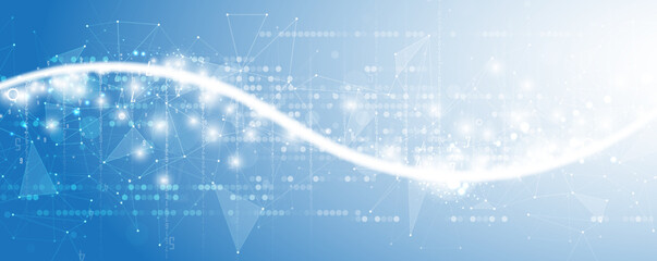 Wall Mural - Abstract DNA technology. Science medical concept. Futuristic background.  Wireframe molecules structure