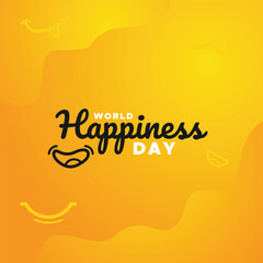 Wall Mural - Happiness Day Template Vector Design