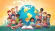 Students in multicultural settings, international schools, and global educational exchange programs, symbolizing the diversity in education