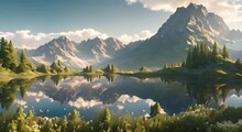 Lake In The Mountains (generative AI)