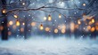 Illumination and snow blurred background