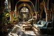 Architecture intérieur luxueux au maroc, hôtel, restaurant, riad. Luxurious interior architecture in Morocco, hotel, restaurant, riad.