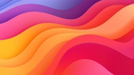 Wall Mural - Vibrant tone multicolor abstract wavy texture background. AI generated image