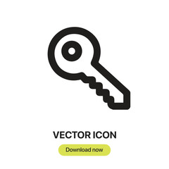Fototapete - Key icon vector. Linear-style sign for mobile concept and web design. Key symbol illustration. Pixel vector graphics - Vector.	