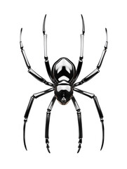 Poster - Chrome metal spider isolated png