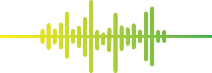 Set of Radio Wave icons. Monochrome simple sound wave on white background.Sound wave illustration. Voice sound assistant