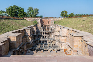 Poster - views of rani ki vav stepwells in patan, india