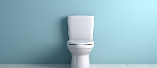 Aufkleber - Ceramic toilet near lit wall Copy space image Place for adding text or design