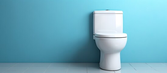 Aufkleber - Ceramic toilet near lit wall Copy space image Place for adding text or design