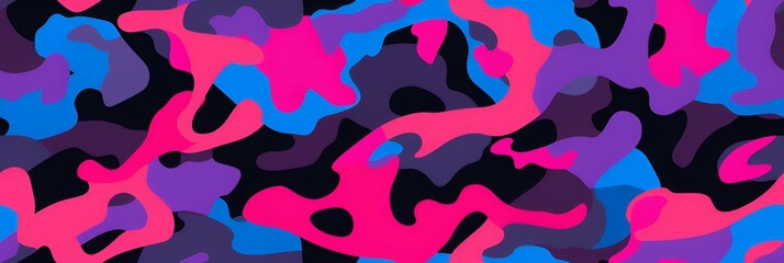 Canvas Print - vivid color camouflage pattern