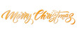 Merry christmas lettering typography with Gold color. Vector eps	