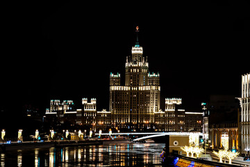 Stalin skyscraper on Kotelnicheskaya embankment in Moscow