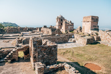 Poster - views of chittorgarh fortress, india