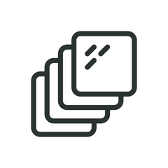 Poster - furniture grippers isolated icon, furniture pads set vector icon with editable stroke
