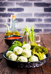 Poster - cutlets from chicken and broccoli