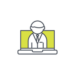 Leinwandbilder - Vector sign of the personal website symbol isolated on a white background. icon color editable.