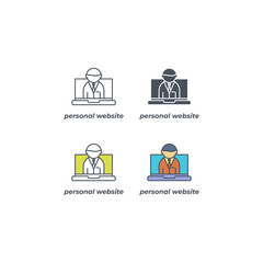 Leinwandbilder - Vector sign of the personal website symbol isolated on a white background. icon color editable.