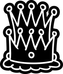 cartoon icon of two crowns