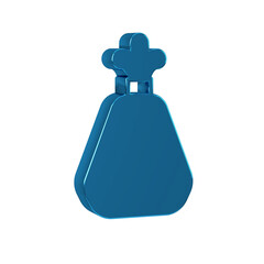 Poster - Blue Garbage bag icon isolated on transparent background.