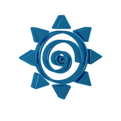 Poster - Blue Sun icon isolated on transparent background.