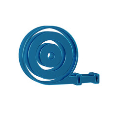 Sticker - Blue Fire hose reel icon isolated on transparent background.