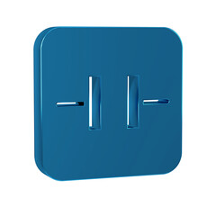 Poster - Blue Electrolytic capacitor icon isolated on transparent background.