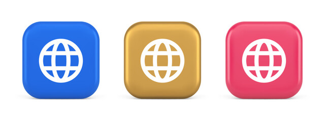 Aufkleber - global internet connection gps planet button network web business communication 3d icon