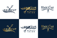 Collection Of Hair Cut Logo Design Vector With Creative Concept For Women Beauty Salon