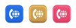 © provectors - Phone call international global communication button cyberspace dialogue conversation 3d icon