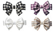 Collection 2 of cool and original high-resolution gift bows on a transparent background. Pairings inspired by fashion design.