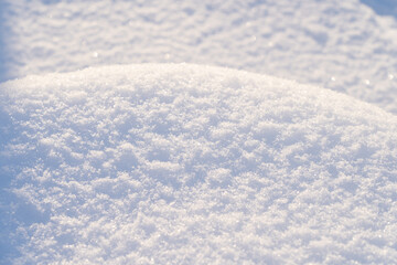 Wall Mural - white snow in daylight, winter background, ice
