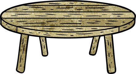 Wall Mural - cartoon wooden table