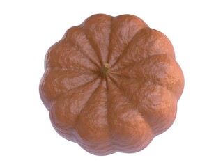 Wall Mural - 3d render of pumpkin. Pumpkin on a white background. 3D render.