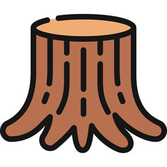 Wall Mural - Tree Stump Icon