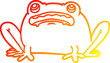 © lineartestpilot - warm gradient line drawing of a cartoon frog