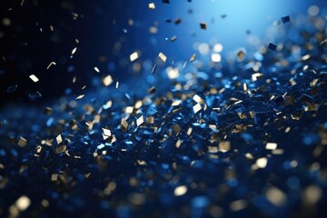 Poster - Colorful confetti falling from the sky, creating a festive atmosphere. Perfect for party invitations and event promotions