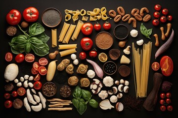 Poster - A table filled with a variety of delicious food. Perfect for food-related projects and promotions