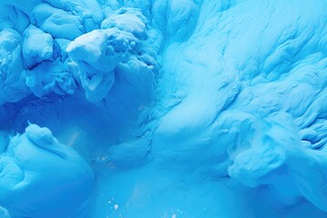 Poster - Blue substance in a bowl, perfect for scientific or artistic projects