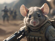 raton vestido de soldado de elite