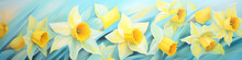 Artistic Abstract Painting Of Daffodil Flowers Background Banner